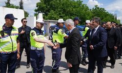 Kahramanmaraş protokolü trafik denetimlerine katıldı