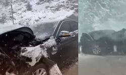 Kahramanmaraş’ta Direksiyon Hakimiyetini Kaybeden Araç Bariyere Çarptı!