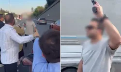 Kendisini polis olarak tanıtan kişi araçları durdurup havaya ateş açtı