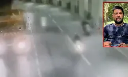 Motosikletiyle duvara çarpan Ömer'in hayatını kaybettiği kaza kamerada