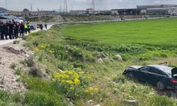 Polisin 'dur' ihtarına uymayan sürücünün otomobili şarampole yuvarlandı