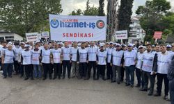 Pazarcık Belediyesi'nde işten çıkarma protestosu yapıldı