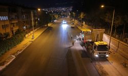 Kahramanmaraş'ta Girne Caddesi asfaltlanıyor