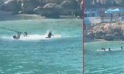 Deniz ortasında sopalı kavga kamerada