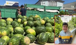 Hayırsever çiftçi, DMD hastası Uygar için 20 ton karpuz bağışladı