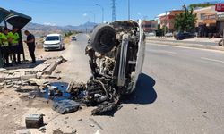Kahramanmaraş'ta Kontrolden Çıkan Otomobil Takla Attı: 1 Yaralı