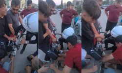 Kahramanmaraş'ta Bisikletin tekerine ayağını sıkıştıran çocuğun imdadına Yunus polisleri yetişti