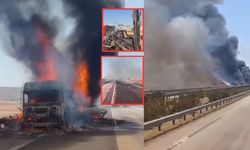 Kahramanmaraş’ta Tır ve Anız Alevlere Teslim Oldu