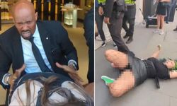 Lüks mağaza önünde ortalık karıştı! Kürk protestosu