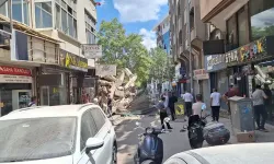 Yıkımı yapılan 9 katlı binada çökme meydana geldi