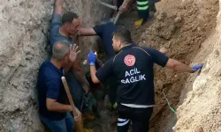 Kanalizasyon kazısında göçük: İşçi kurtarıldı