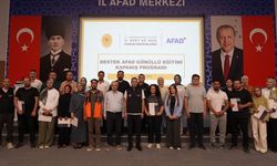 AFAD Kahramanmaraş'ta Destek AFAD Gönüllüleri sertifikalarını aldı