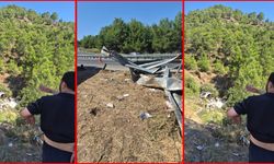 Antalya Kumluca'da Kamyon Şarampole Yuvarlandı! Sürücü Yaşamını Yitirdi