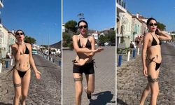 Fenomen Olmak İçin Çektiği Video Olay Yarattı! Sokaklarda Bikiniyle Yürüdü