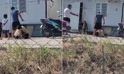 Çocuklarının gözü önünde eşini bıçakla darbetti