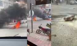 Hatay'da şahıs üzerine benzin döküp kendini yaktı! Korku dolu anlar kamerada
