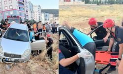 Kahramanmaraş Onikişubat'ta kaza sonrası kurtarma operasyonu
