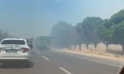 Kahramanmaraş'ta anız yangını trafiği birbirine kattı