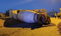 Kahramanmaraş’ta beton mikseri devrildi: 1 yaralı