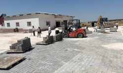 Kahramanmaraş’ta Pazarcık Kızkapanlı’nın Sosyal Tesisinde Çevre Düzenlemesi