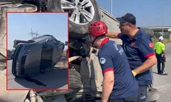 Kaza yapan cipteki yakıt sızıntısına sakızlı müdahale