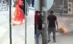 Krize Giren Adam Sokak Ortasında Benzinle Kendini Yaktı