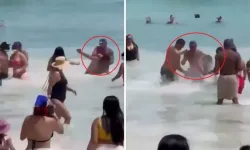 Sahilde Eşine Saldıran Adamı Tatilciler Darp Etti