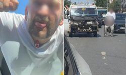 Trafik magandasından iğrenç hareketler! Cins*l organını gösterdi
