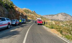 Alanya’da motosiklet uçuruma yuvarlandı