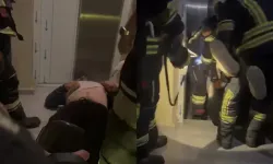Asansör bir kat aşağı düştü, korkudan bayılan kişi kurtarıldı