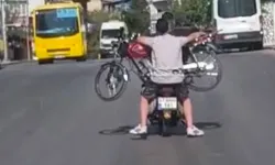 Bu Kadarına da Pes! Motosikletle Motosiklet Taşıdılar