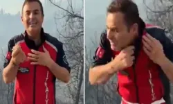 Büyükşehir Belediye Başkanı Ahmet Akın, yangını anlatırken yaralandı