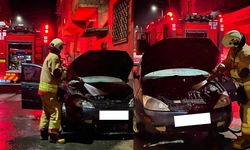Kahramanmaraş Onikişubat’ta gece saatlerinde araç yangını paniği