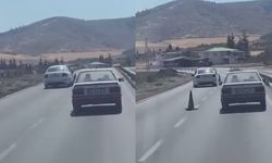Kahramanmaraş'ta dubaların arasında zikzak yaptı: O anlar kamerada