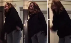Kaplumbağayı apartman koridorunda tekmeledi! Dehş*t anlarını kaydettirdi