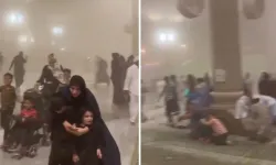 Kutsal topraklarda şaşkına çeviren görüntü! Kum fırtınası ortalığı kapladı
