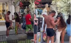 Sıcaktan Bunalan Turistler Çarşıda Bikinileriyle Gezdi
