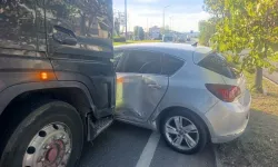 Düzce'de tır ile otomobil çarpıştı