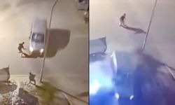 Kavga ettiği şahsa araçla çarpıp çukura uçtu
