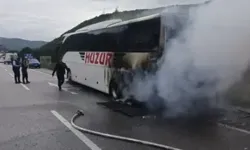Samsun’da Seyir Halindeki Yolcu Otobüsü Alev Aldı