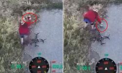 Yaşlı kadın Rus dronunun yanına gidip müdahale etti