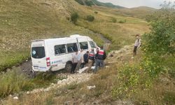 Yolcu minibüsü şarampole devrildi: 3 yaralı