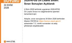 2026-KPSS Ön Lisans Sonuçları 30 Ekim'de Erişime Açılacak