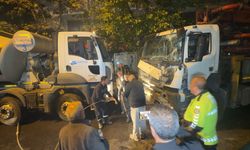 Avcılar'da yokuşta kayan beton pompası park halindeki 7 araca çarptı