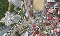 Ayazağa'da sokaklar ve stadyum çamurla doldu; temizlik çalışmaları havadan görüntülendi / Ek görüntü