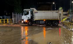 Madenli Beldesinde Sağanak Taşkına Yol Kapandı