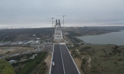Sazlıdere Köprüsü'ndeki çalışmalar havadan görüntülendi / Ek fotoğraf
