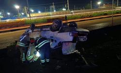 İskenderun'da otomobil takla attı: 3 yaralı