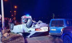 Hatay’da takla atan otomobil 2 tır sürücüsünün üzerine uçtu