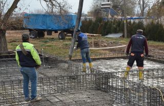 Kahramanmaraş'ta "Yerinde Dönüşüm Projesi" kapsamında evlerin yapımı sürüyor